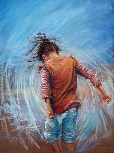 Freedom, pastel by Rebecca de Mendonca. Size framed approx 93 x 77cm £850